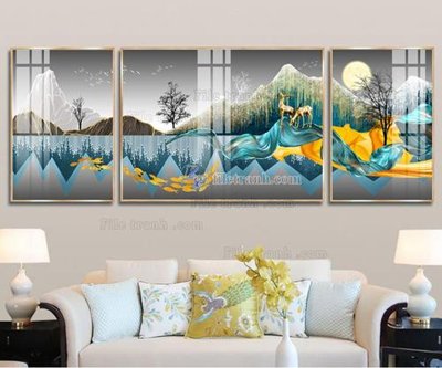 Tải file File tranh hiện đại pha lê gương FT041 (PSD) cho in tranh 3D