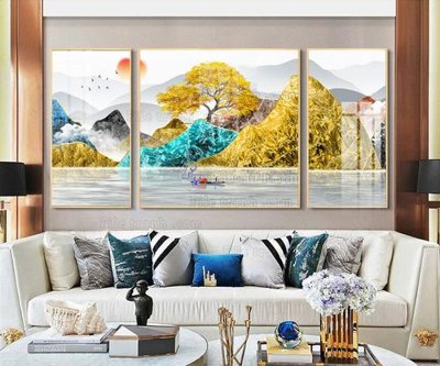 File PSD File tranh hiện đại pha lê gương FT052 (gốc) tách lớp chi tiết