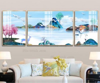File tranh trang trí File tranh hiện đại pha lê gương FT072 (tải file gốc)