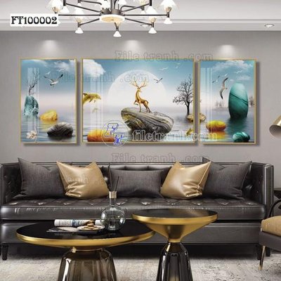 File in mica File tranh hiện đại pha lê gương FT100002 (bản gốc) siêu trong