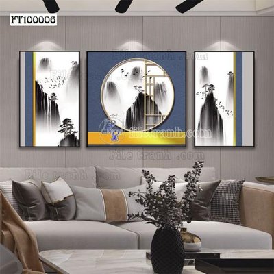 File gốc File tranh hiện đại pha lê gương FT100006 (in lụa) tranh phong thủy