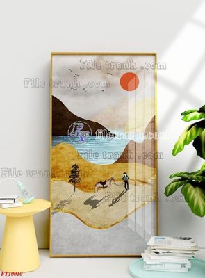 File in trần File tranh bộ hiện đại FT10010 (file gốc) xuyên sáng