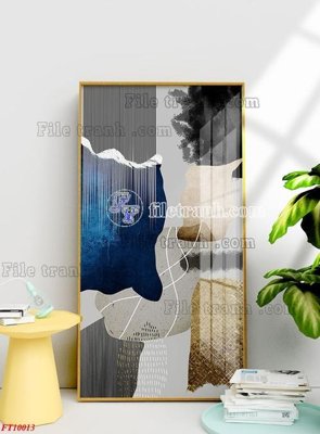 File in mica File tranh bộ hiện đại FT10013 (bản gốc) làm vách ngăn