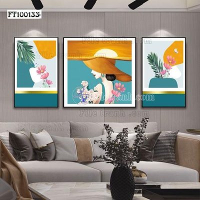 Tải file gốc in lụa File tranh hiện đại pha lê gương FT100133 siêu nét