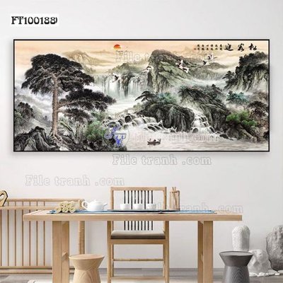 Chi tiết file ảnh File tranh hiện đại pha lê gương FT100188 sắc nét