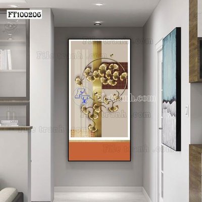 File tranh File tranh hiện đại pha lê gương FT100206 (ảnh gốc) in trần nhà