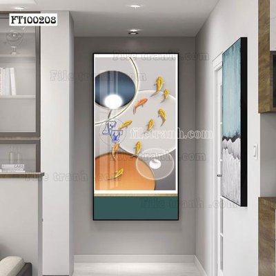 Tải file File tranh hiện đại pha lê gương FT100208 (gốc) chủ đề phong thủy