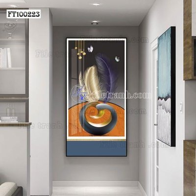 File gốc in ấn File tranh hiện đại pha lê gương FT100223 độ phân giải cao