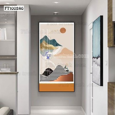 File gốc File tranh hiện đại pha lê gương FT100246 (phong cách) tối giản