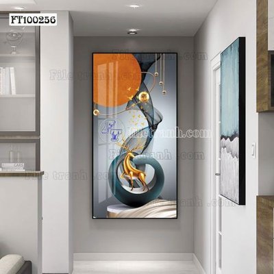 File gốc File tranh hiện đại pha lê gương FT100256 (in tráng gương) sang trọng