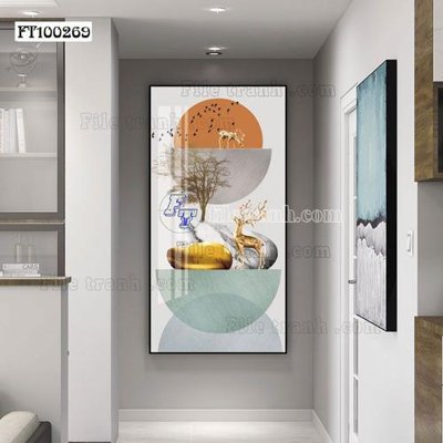 File gốc in ấn File tranh hiện đại pha lê gương FT100269 độ phân giải cao