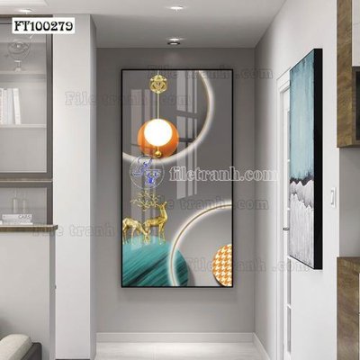 File gốc File tranh hiện đại pha lê gương FT100279 (in mica) cắt laser