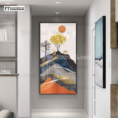 Download file gốc File tranh hiện đại pha lê gương FT100288 (in mica) trang trí