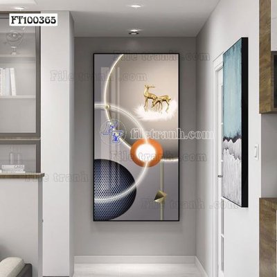 File gốc in mica File tranh hiện đại pha lê gương FT100365 chất lượng