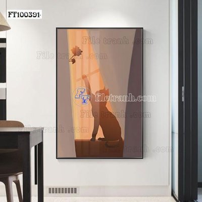 File gốc in ấn File tranh hiện đại pha lê gương FT100391 chất lượng vượt trội