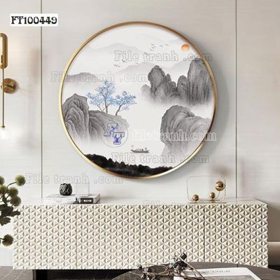 Ảnh mô tả file gốc in mica File tranh hiện đại pha lê gương FT100449