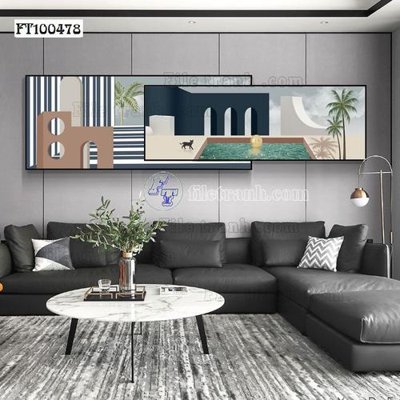 File gốc File tranh hiện đại pha lê gương FT100478 (ảnh chi tiết) để in ấn