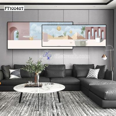 Tải file gốc in lụa File tranh hiện đại pha lê gương FT100487 siêu nét