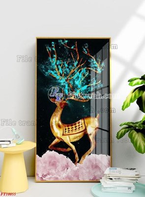 File gốc File tranh bộ hiện đại FT10055 (in lụa) tranh phong thủy