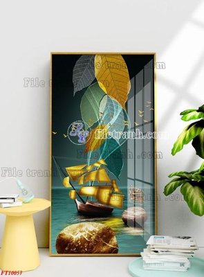 Ảnh gốc File tranh bộ hiện đại FT10057 (nét căng) in mica