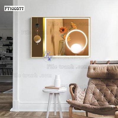 File gốc File tranh hiện đại pha lê gương FT100577 (in mica) làm quà tặng