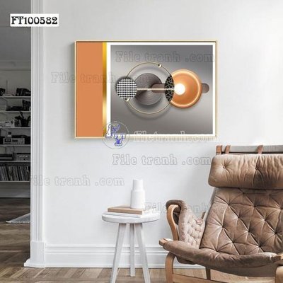 File tranh File tranh hiện đại pha lê gương FT100582 (gốc) phong cách tối giản