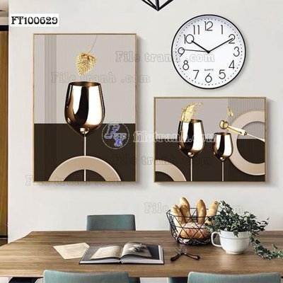 File gốc File tranh hiện đại pha lê gương FT100629 (chuẩn màu) cho in offset