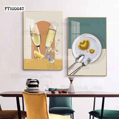 File gốc File tranh hiện đại pha lê gương FT100647 (in mica) cắt laser