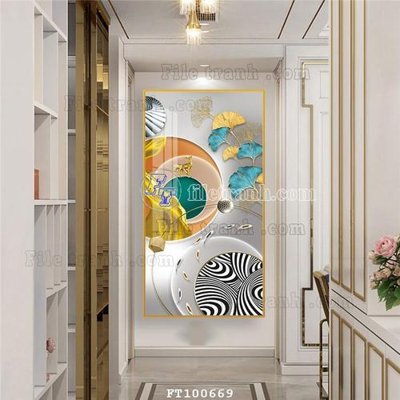 File tranh trang trí File tranh hiện đại pha lê gương FT100669 (tải file gốc)