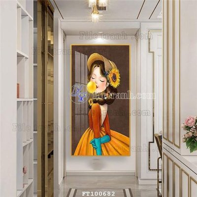 File gốc in ấn File tranh hiện đại pha lê gương FT100682 độ phân giải cao