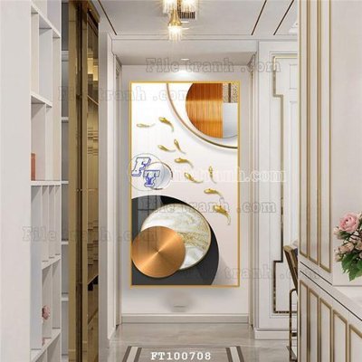 File tranh File tranh hiện đại pha lê gương FT100708 (bản gốc) in lụa 3D