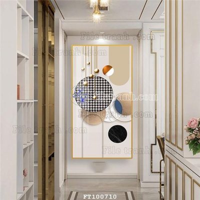 File tranh File tranh hiện đại pha lê gương FT100710 (file gốc) chủ đề phong thủy