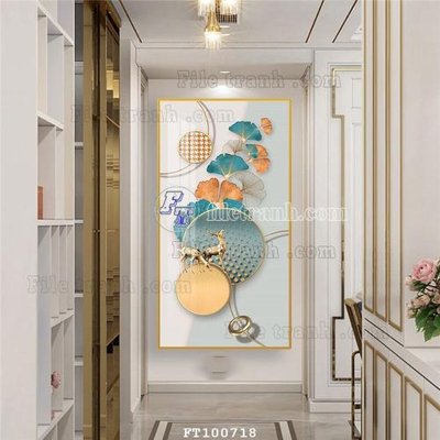 File gốc in ấn File tranh hiện đại pha lê gương FT100718 độ phân giải cao