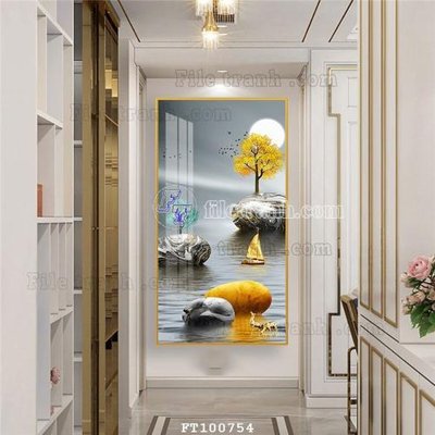 File in ấn File tranh hiện đại pha lê gương FT100754 (bản gốc) sắc nét