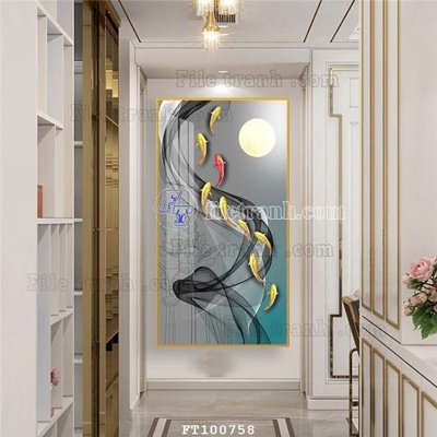 File gốc File tranh hiện đại pha lê gương FT100758 (in mica) trang trí