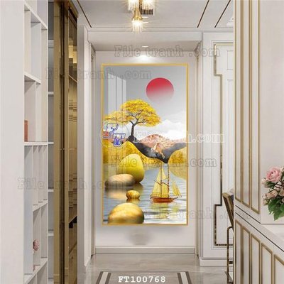 Download file gốc File tranh hiện đại pha lê gương FT100768 (in lụa) tranh 3D