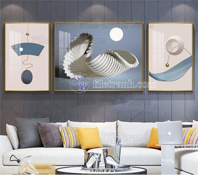 Tải file gốc in lụa File tranh hiện đại pha lê gương FT100842 siêu nét