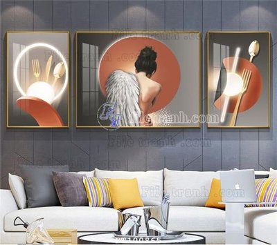 File gốc in mica File tranh hiện đại pha lê gương FT100865 chất lượng