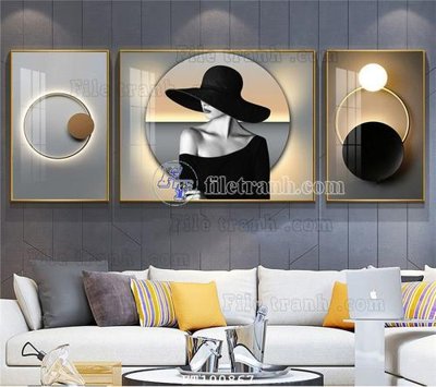 File gốc File tranh hiện đại pha lê gương FT100867 (AI/EPS) cho in ấn