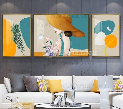 File tranh File tranh hiện đại pha lê gương FT100885 (bản gốc) in canvas