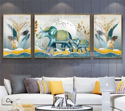 File gốc File tranh hiện đại pha lê gương FT100897 (in lụa) tranh thuận buồm