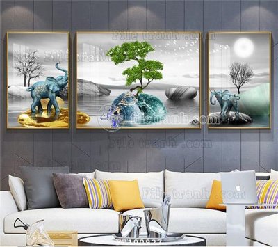 Ảnh gốc File tranh hiện đại pha lê gương FT100927 (nét căng) in mica