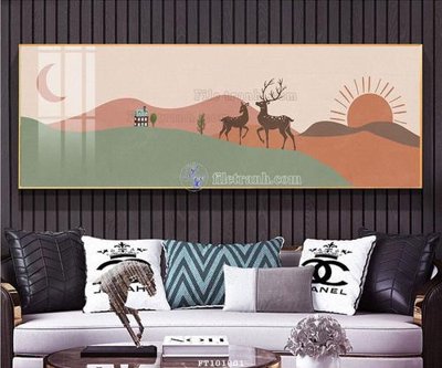 File in ấn File tranh hiện đại pha lê gương FT101001 chuyên nghiệp