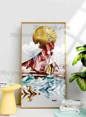 File in lụa File tranh bộ hiện đại FT10109 (phong cảnh) File tranh bộ hiện đại FT10109