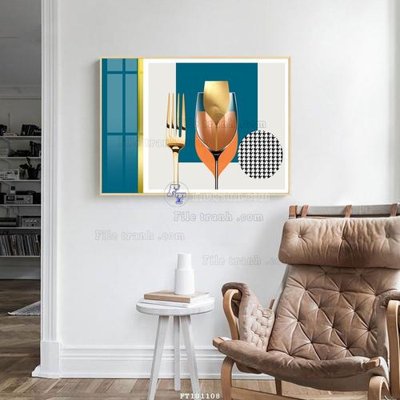 File tranh File tranh hiện đại pha lê gương FT101108 (gốc) chủ đề tĩnh vật