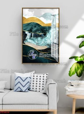 File gốc File tranh bộ hiện đại FT10114 (in tráng gương) ốp tường