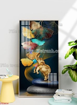 File tranh File tranh bộ hiện đại FT10154 (gốc) in trên kính