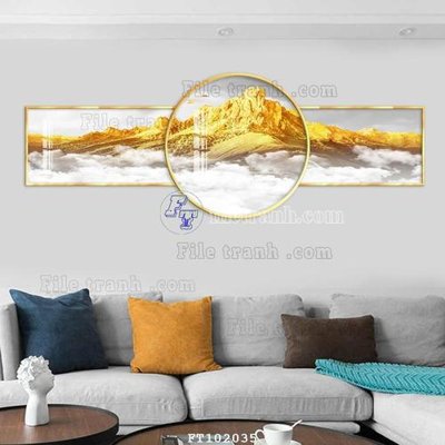 File in trần File tranh hiện đại pha lê gương FT102035 (bản gốc) trời sao