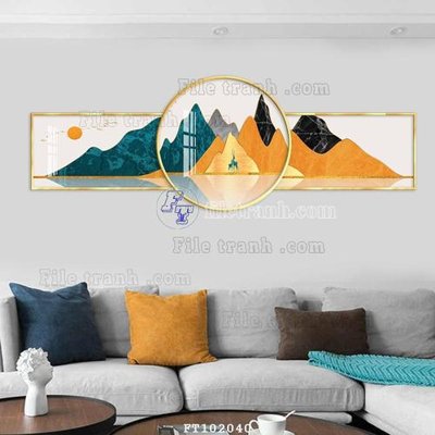 File gốc File tranh hiện đại pha lê gương FT102040 (chuẩn màu) cho in offset