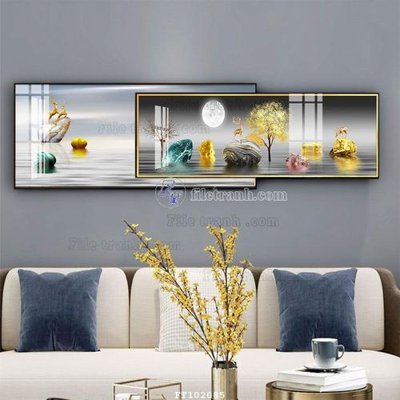 File in mica File tranh hiện đại pha lê gương FT102085 (ảnh gốc) đẹp